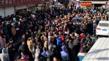 China - Protests against migrant