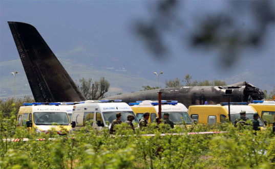 ALGERIA A military plane crash kills 257 people